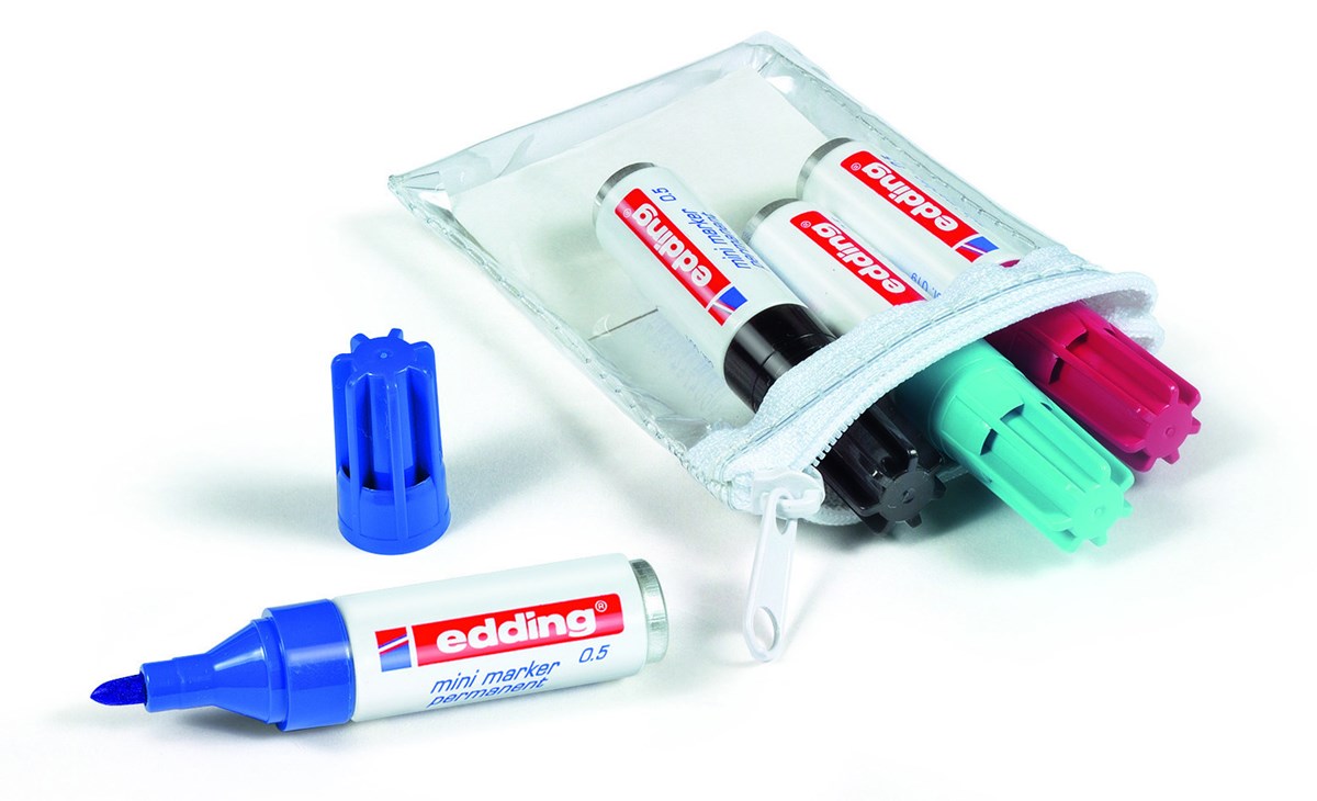 edding 0.5 Permanentmarker 4er Set (Blister) sortiert, Rundspitze 1,5-3 mm (Art.-Nr.: 4-05-4-1)