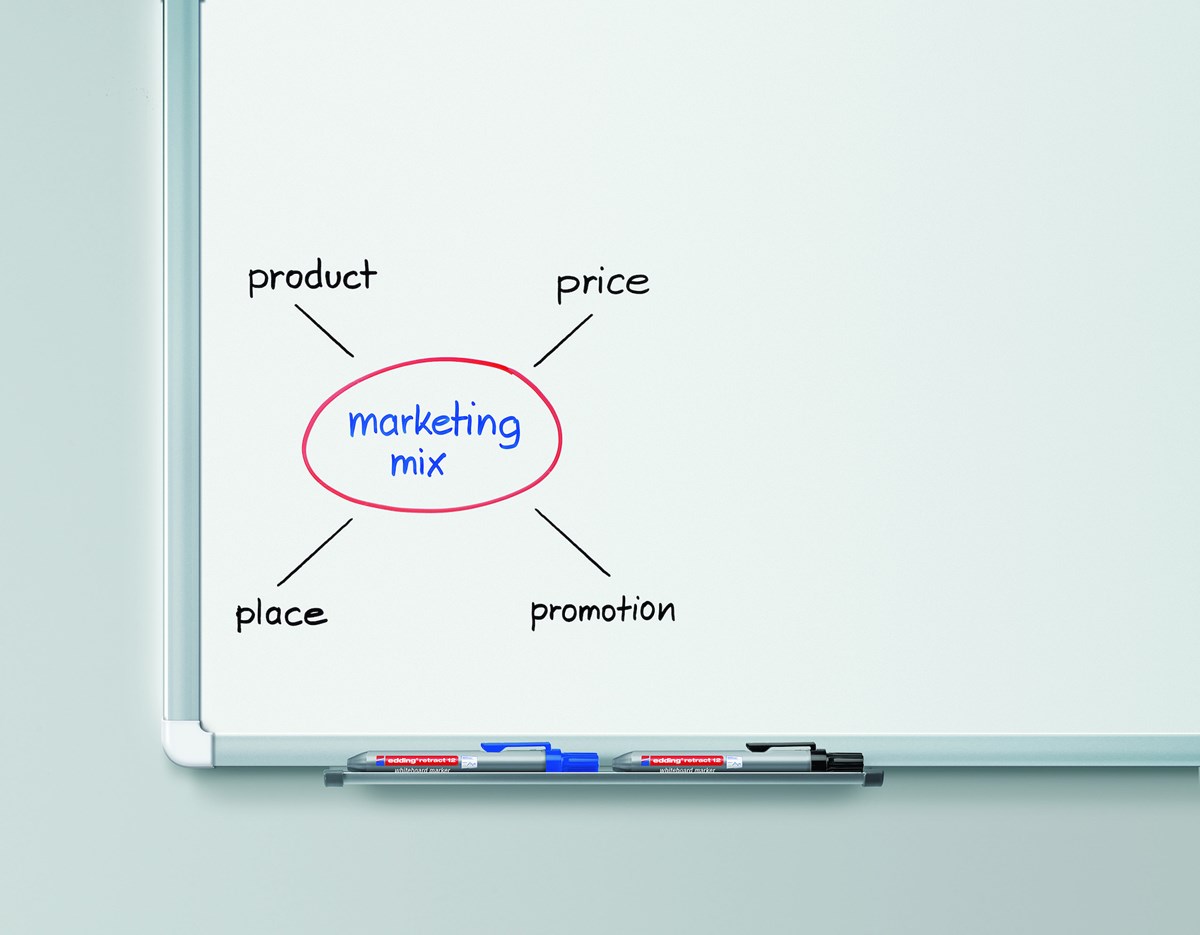 edding retract 12 Whiteboardmarker 4er Set sortiert, Rundspitze 1,5-3 mm (Art.-Nr.: 4-12-4)