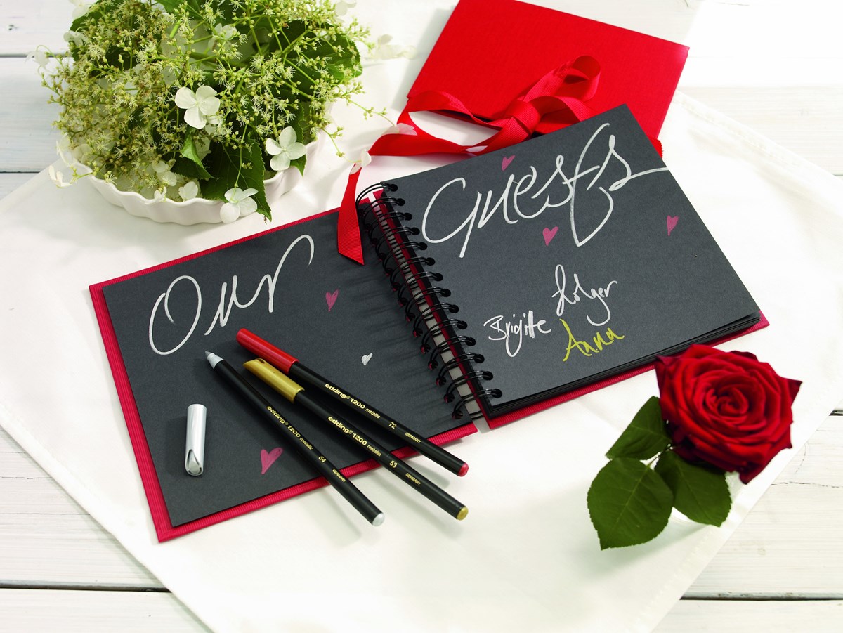 edding 1200 Fasermaler metallic 6er Set sortiert, Rundspitze 1-3 mm (Art.-Nr.: 4-1200-6)