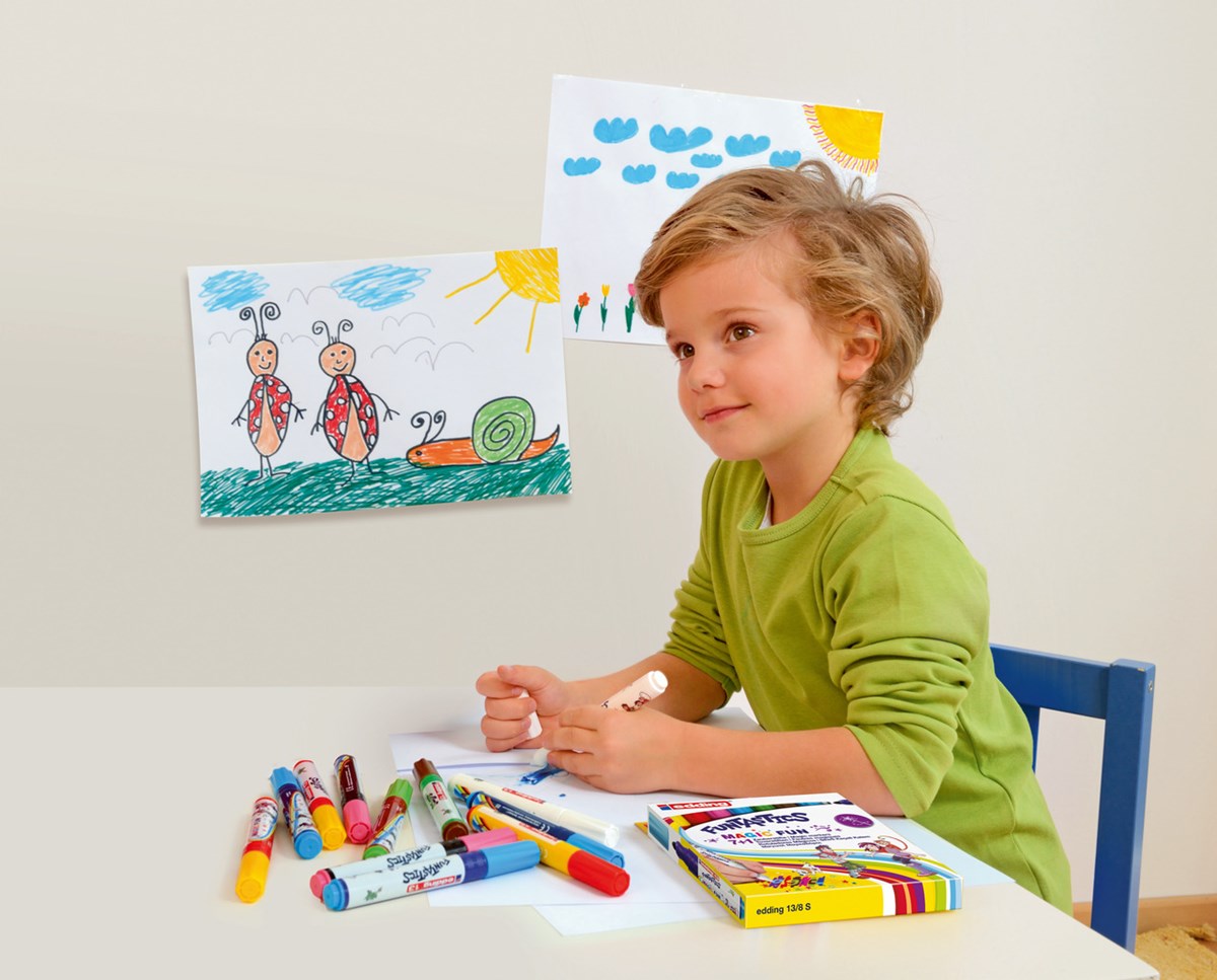 edding 13 FUNTASTICS MAGIC FUN Kinderfasermaler 8er Set (Art.-Nr.: 4-13-8-099)