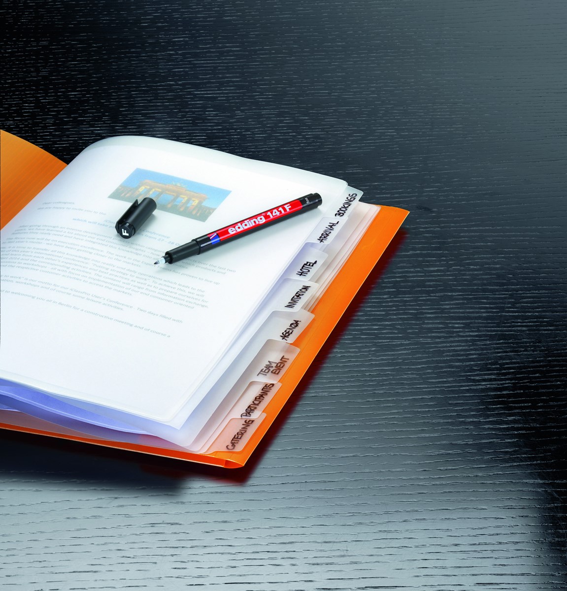 edding 141 F Permanenter Folienschreiber Schwarz, Rundspitze 0,6 mm (Art.-Nr.: 4-141001)