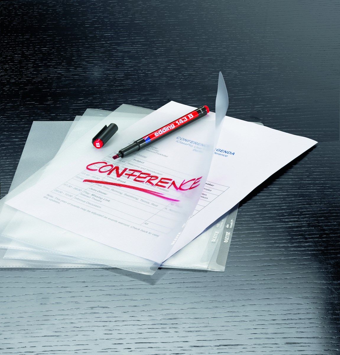 edding 143 B Permanenter Folienschreiber schwarz, Keilspitze 1-3 mm (Art.-Nr.: 4-143001)