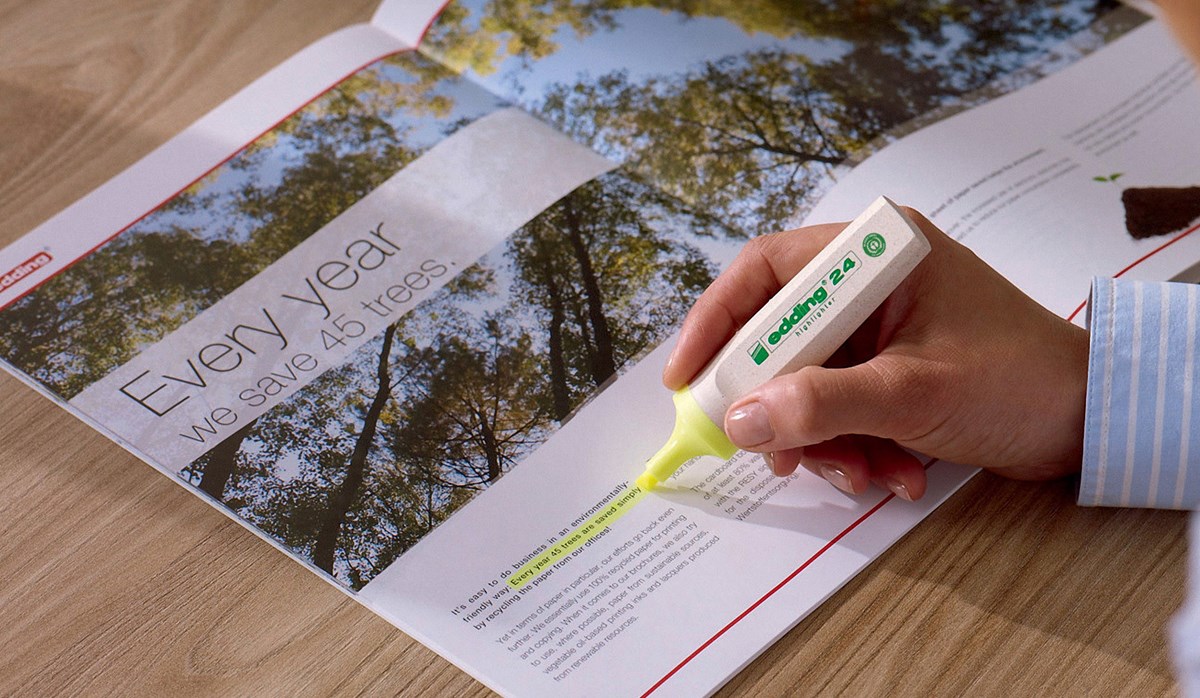 edding 24 EcoLine Pastell Textmarker 4-er Set sortiert, Keilspitze 2-5 mm (Art.-Nr.: 4-24-4-1000)