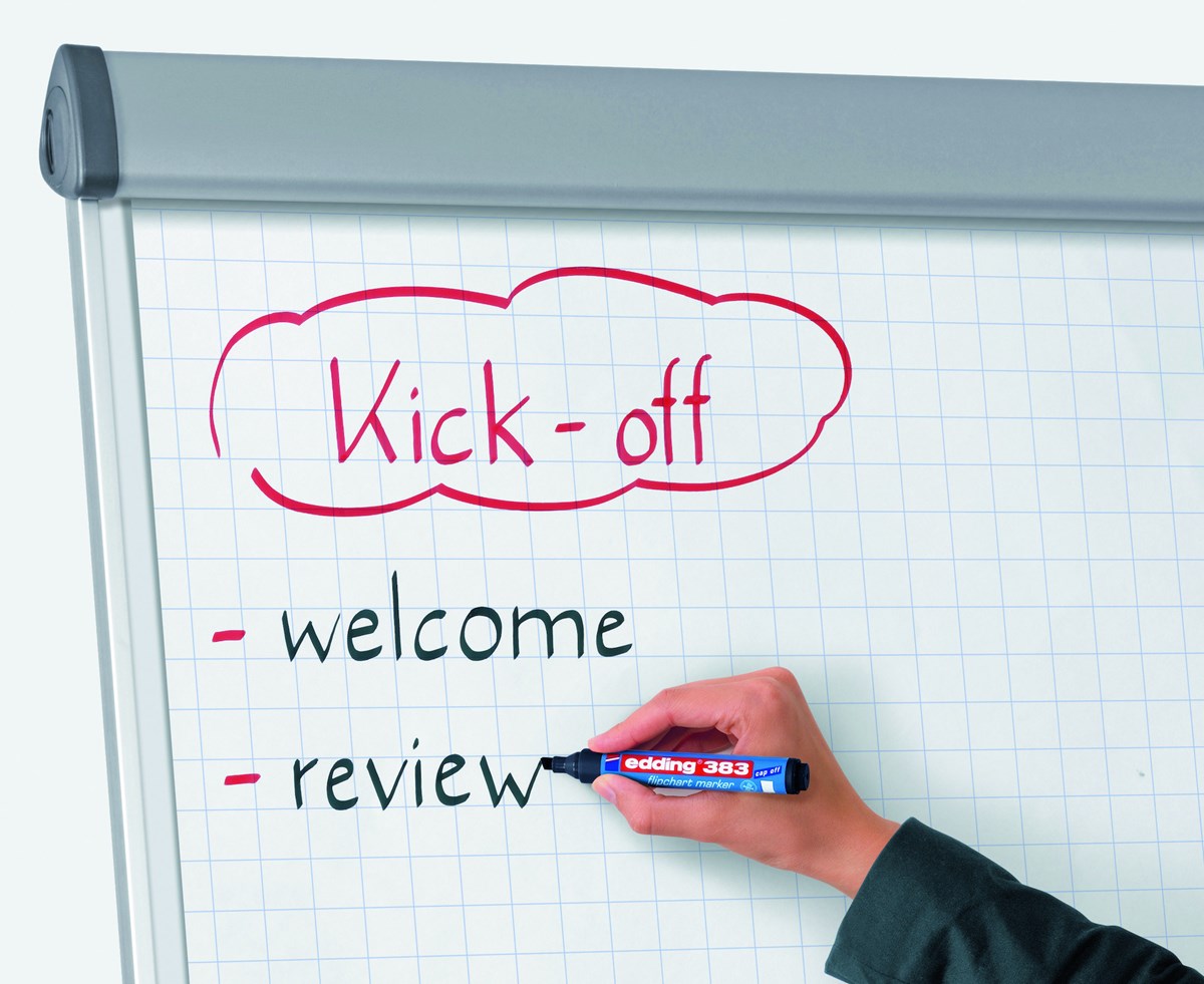 edding 383 Flipchartmarker blau, Keilspitze 1-5 mm (Art.-Nr.: 4-383003)