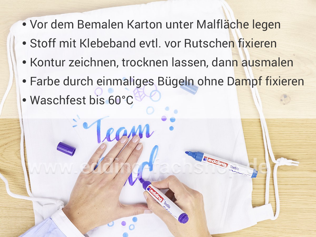 edding 4500 Textilmarker blassgrün, Rundspitze 2-3 mm (Art.-Nr.: 4-4500034)