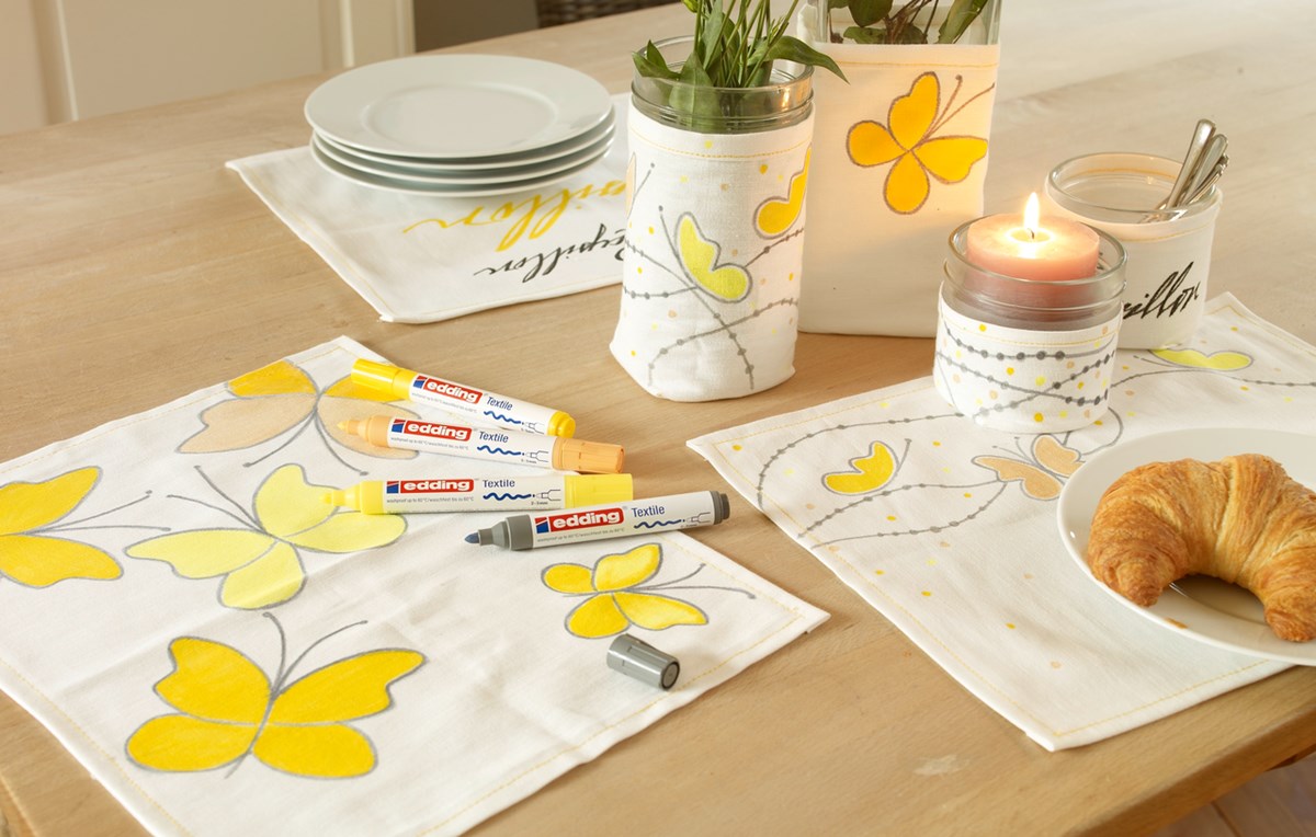 edding 4600 Textilstift 5er-Set sortiert (001-005), Rundspitze 1 mm (Art.-Nr.: 4-4600-5)