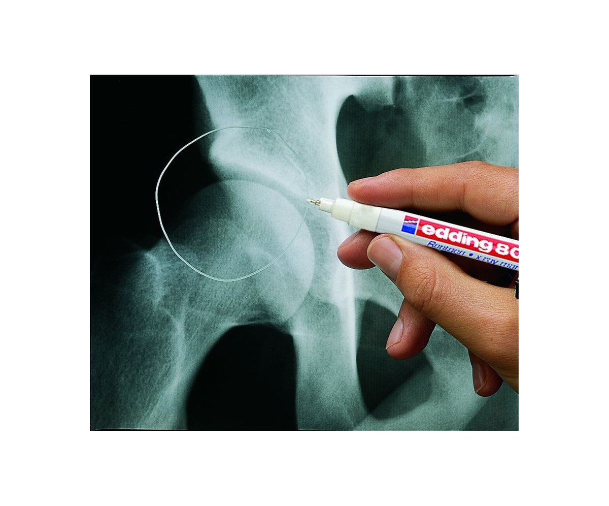 edding 8010 Röntgenmarker weiß, Kunststoffspitze 0,8 mm (Art.-Nr.: 4-8010049)