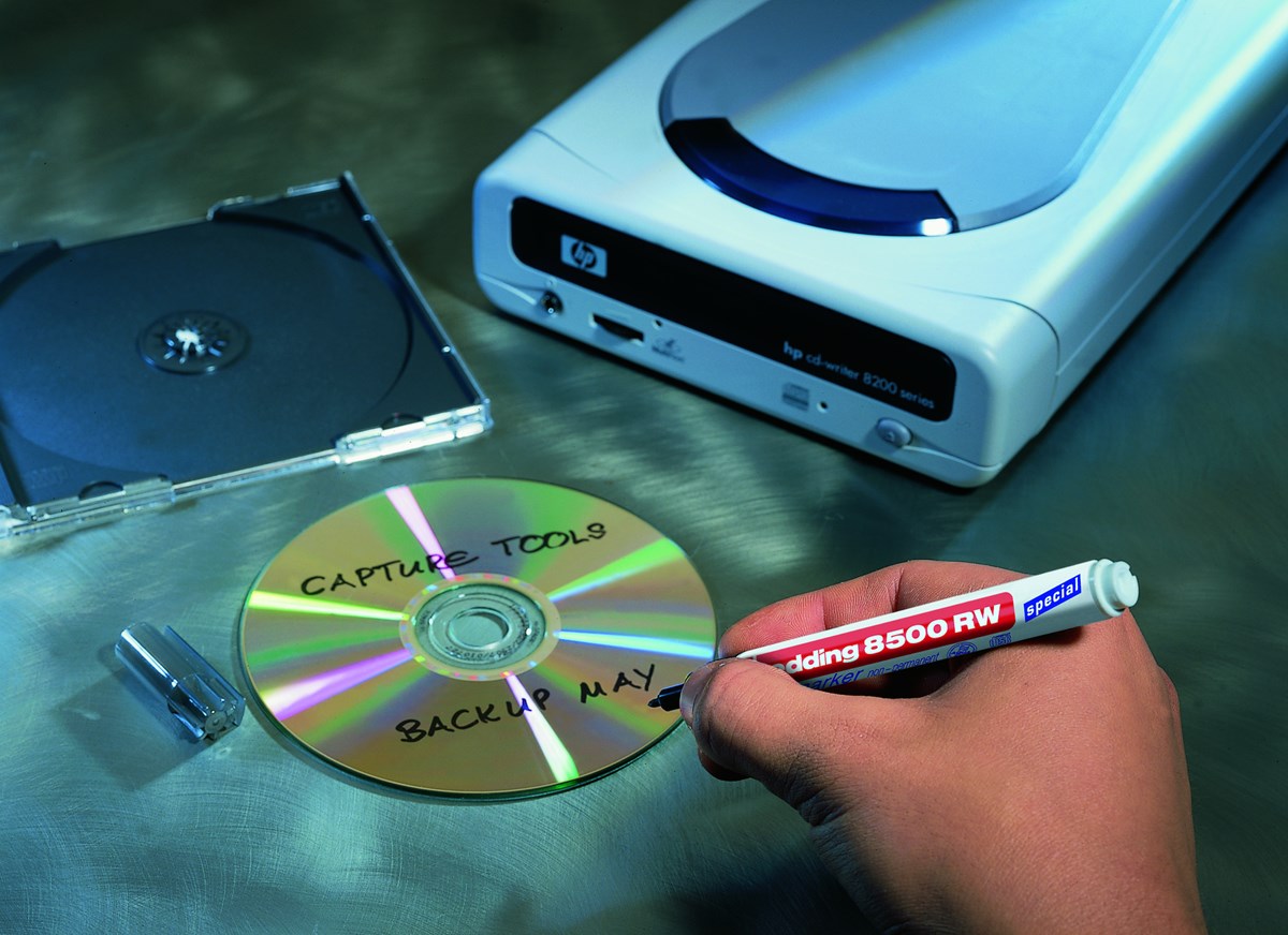 edding 8500 CD/DVD/BD Marker schwarz, Rundspitze 1 mm (Art.-Nr.: 4-8500001)