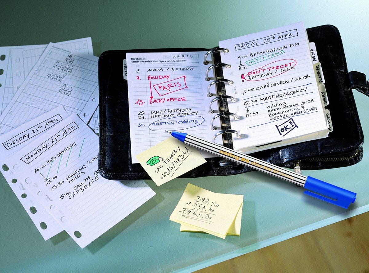 edding 89 EF Office Fineliner EF 10er Set sortiert, Kunststoffspitze 0,3 mm (Art.-Nr.: 4-89-10)