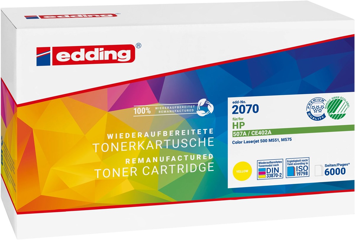 edding Tonerkassette, yellow, kompatibel zu HP CE402A (Art.-Nr.: 18-2070)