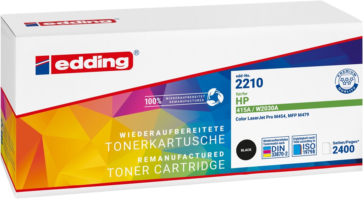 edding Toner, Schwarz, 2.400 Seiten, ersetzt HP 415A (W2030A) (Art.-Nr.: 18-2210)