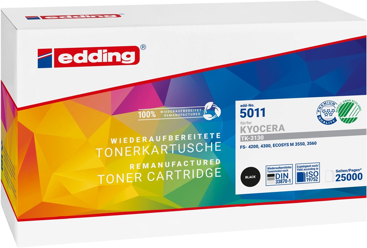 edding Tonerkassette, schwarz, kompatibel zu Kyocera TK-3130 (Art.-Nr.: 18-5011)