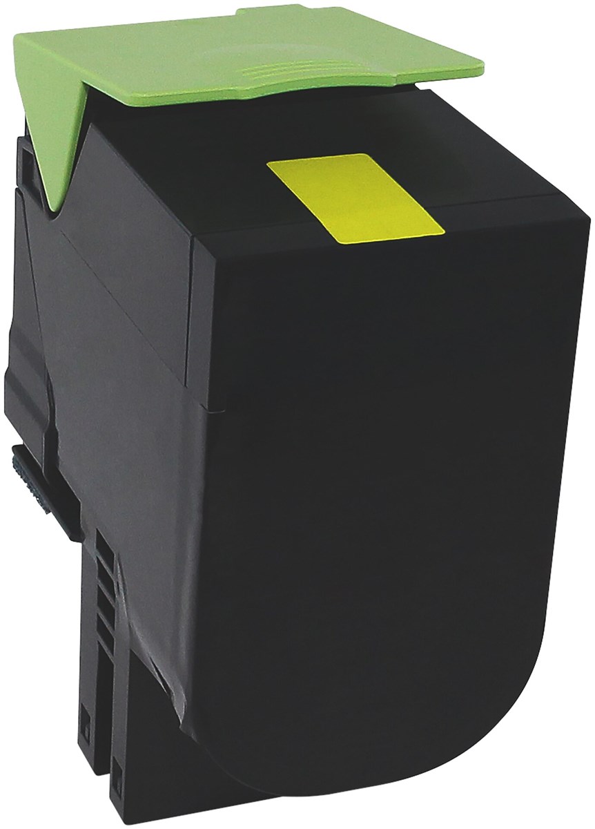 edding Toner, Gelb, 3.000 Seiten, ersetzt Lexmark 80C2HY0 / 802HY (Art.-Nr.: 18-6047)