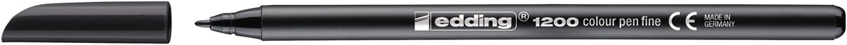 edding 1200 Fasermaler schwarz, Rundspitze 1 mm (Art.-Nr.: 4-1200001)