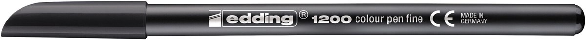 edding 1200 Fasermaler schwarz, Rundspitze 1 mm (Art.-Nr.: 4-1200001)