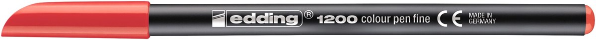 edding 1200 Fasermaler rot, Rundspitze 1 mm (Art.-Nr.: 4-1200002)