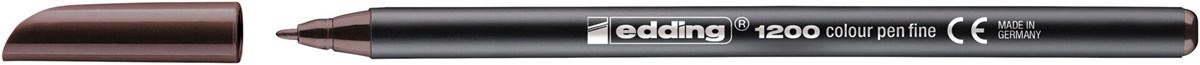 edding 1200 Fasermaler dunkelbraun, Rundspitze 1 mm (Art.-Nr.: 4-1200018)