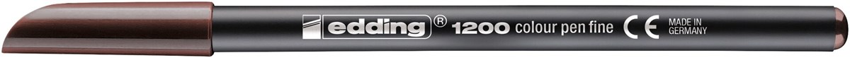 edding 1200 Fasermaler dunkelbraun, Rundspitze 1 mm (Art.-Nr.: 4-1200018)