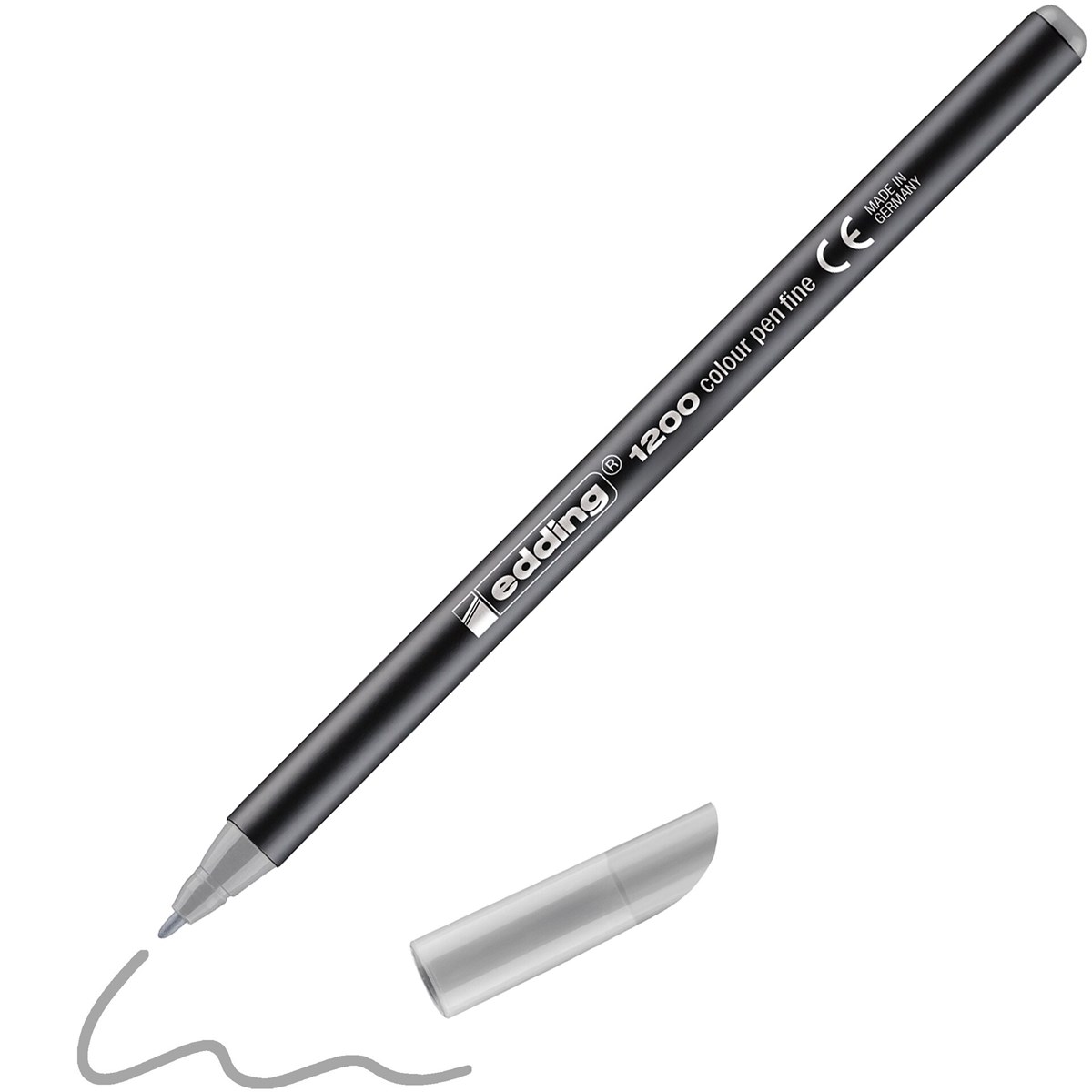 edding 1200 Fasermaler pastell silbergrau, Rundspitze 1 mm (Art.-Nr.: 4-1200026)