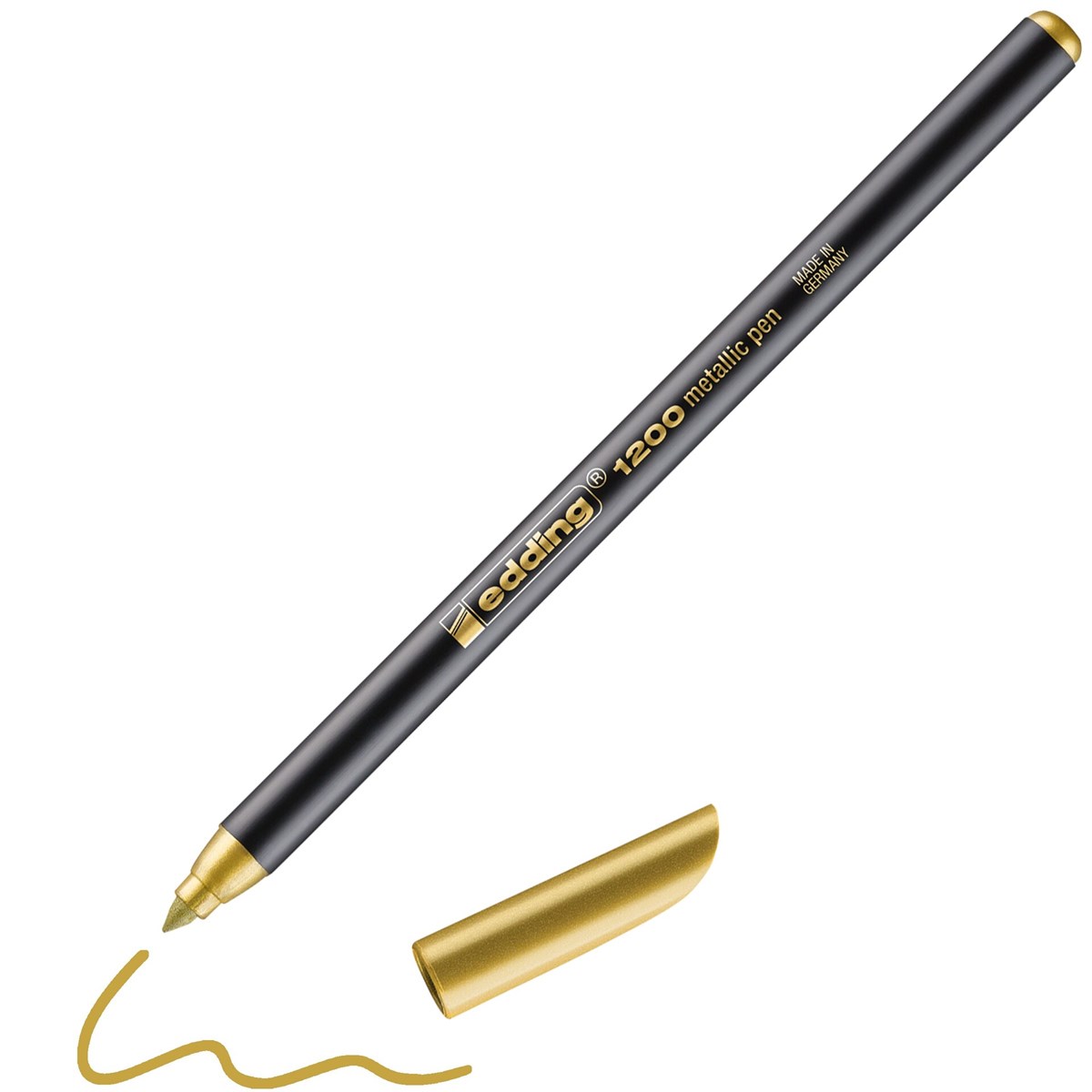 edding 1200 Fasermaler metallic gold, Rundspitze 1-3 mm (Art.-Nr.: 4-1200053)
