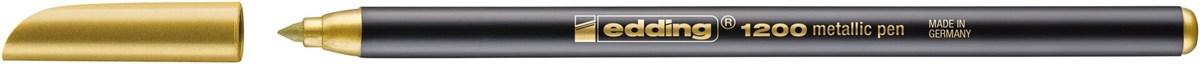 edding 1200 Fasermaler metallic gold, Rundspitze 1-3 mm (Art.-Nr.: 4-1200053)