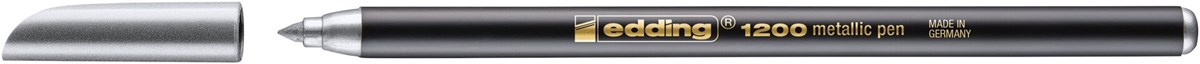 edding 1200 Fasermaler metallic silber, Rundspitze 1-3 mm (Art.-Nr.: 4-1200054)