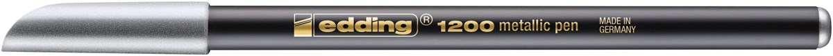 edding 1200 Fasermaler metallic silber, Rundspitze 1-3 mm (Art.-Nr.: 4-1200054)
