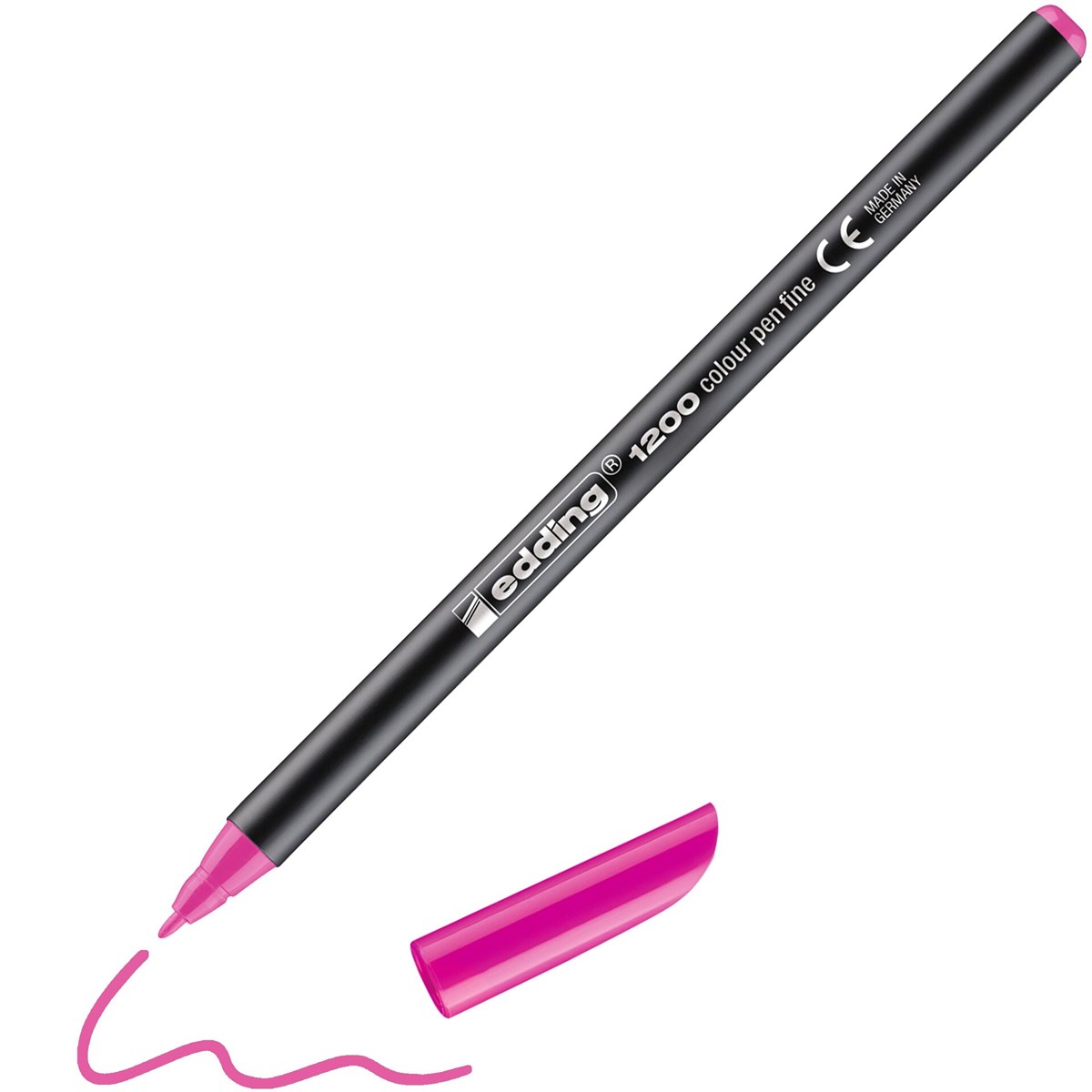 edding 1200 Fasermaler neonrosa, Rundspitze 1 mm (Art.-Nr.: 4-1200069)