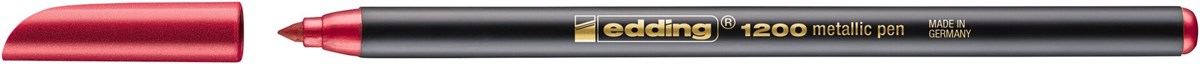 edding 1200 Fasermaler metallic rot metallic, Rundspitze 1-3 mm (Art.-Nr.: 4-1200072)