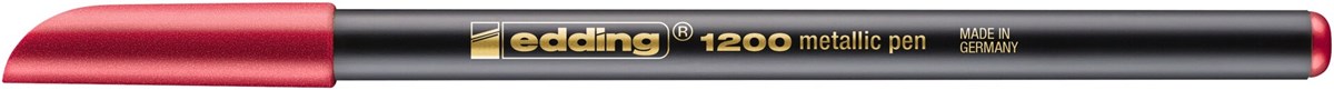 edding 1200 Fasermaler metallic rot metallic, Rundspitze 1-3 mm (Art.-Nr.: 4-1200072)