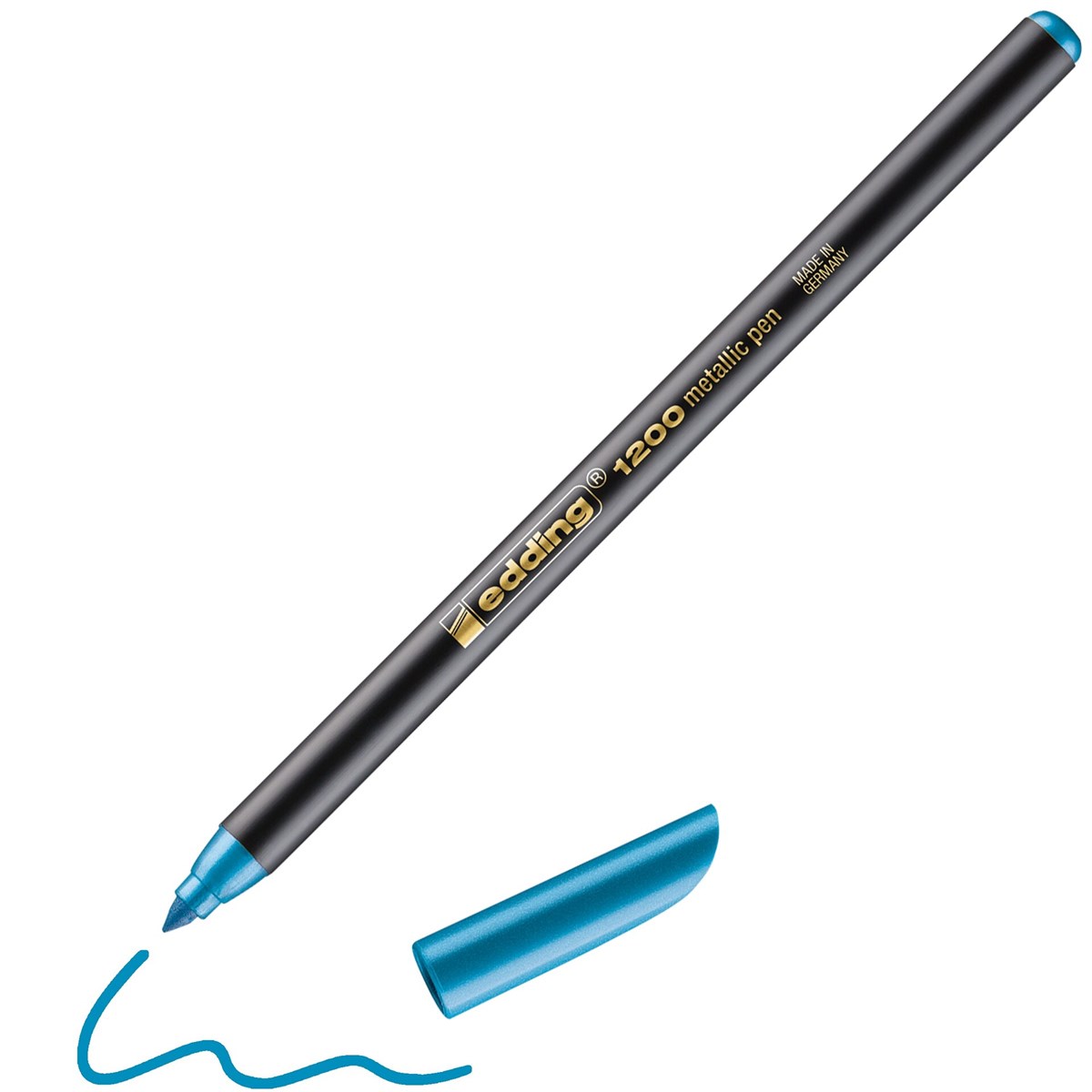 edding 1200 Fasermaler metallic blau metallic, Rundspitze 1-3 mm (Art.-Nr.: 4-1200073)
