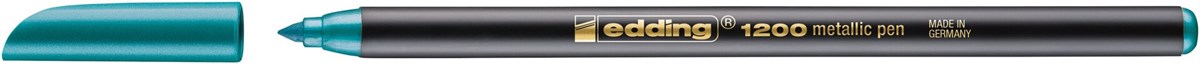 edding 1200 Fasermaler metallic grün metallic, Rundspitze 1-3 mm (Art.-Nr.: 4-1200074)