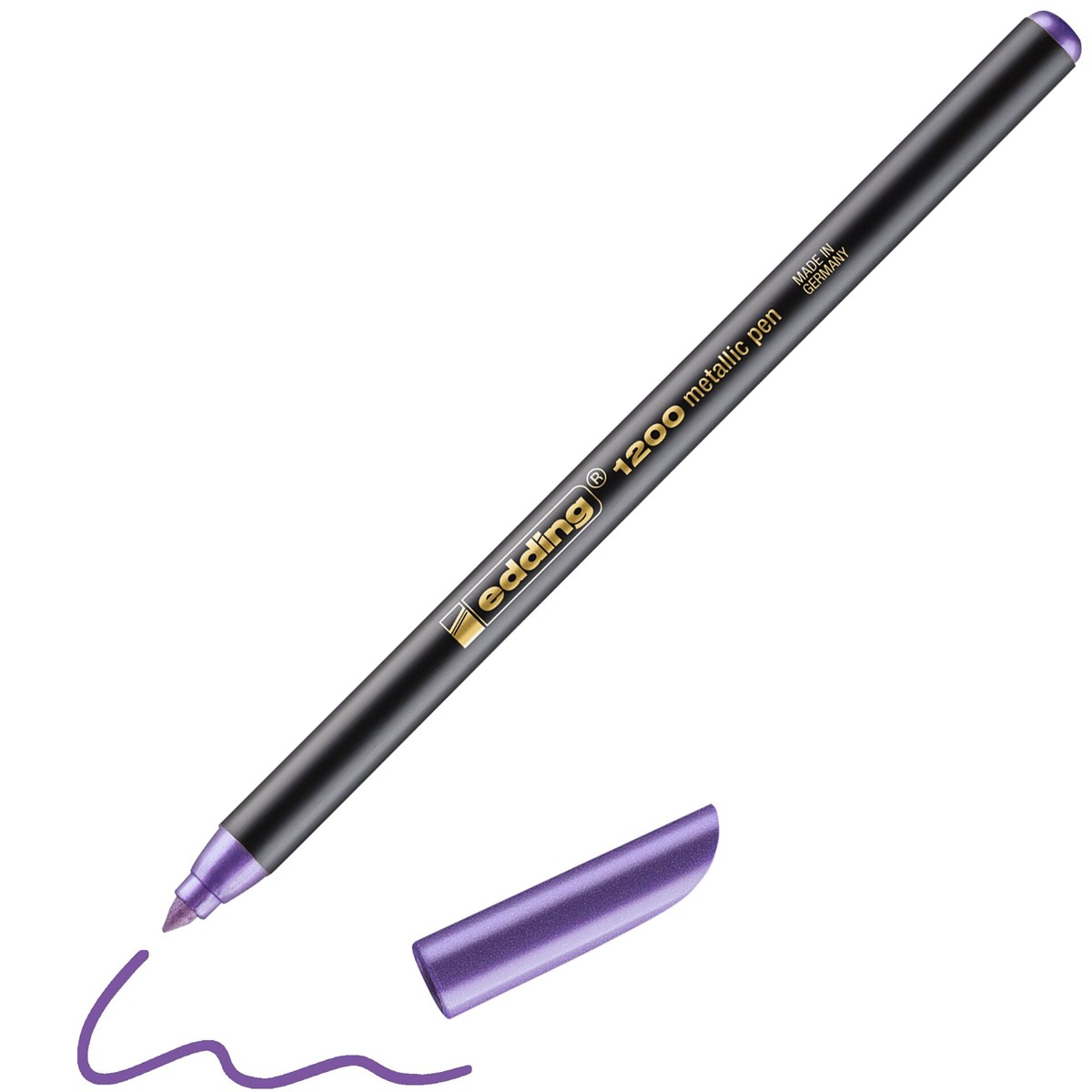 edding 1200 Fasermaler metallic violett metallic, Rundspitze 1-3 mm (Art.-Nr.: 4-1200078)