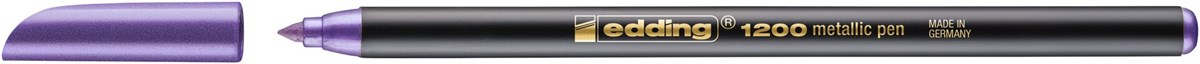 edding 1200 Fasermaler metallic violett metallic, Rundspitze 1-3 mm (Art.-Nr.: 4-1200078)