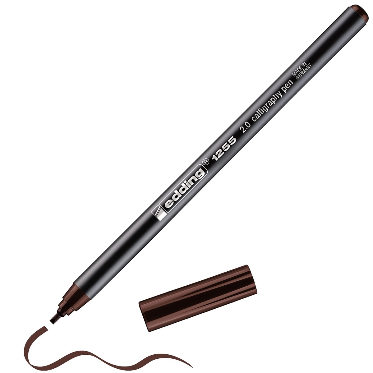 edding 1255 Kalligrafiestift dunkelbraun, Kalligrafie Spitze 2 mm (Art.-Nr.: 4-125520-018)