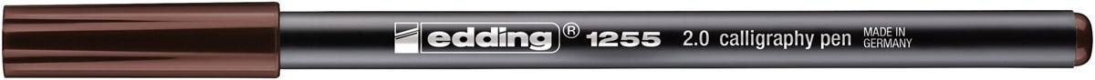 edding 1255 Kalligrafiestift dunkelbraun, Kalligrafie Spitze 2 mm (Art.-Nr.: 4-125520-018)