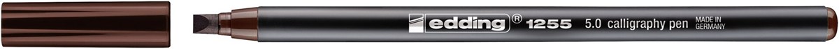 edding 1255 Kalligrafiestift dunkelbraun, Kalligrafie Spitze 5 mm (Art.-Nr.: 4-125550-018)