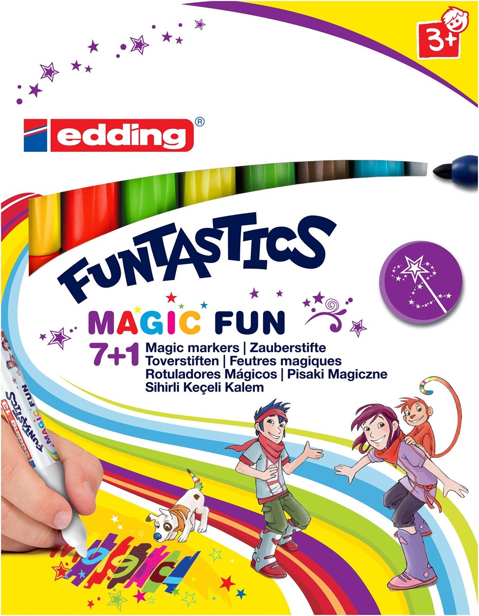 edding 13 FUNTASTICS MAGIC FUN Kinderfasermaler 8er Set (Art.-Nr.: 4-13-8-099)