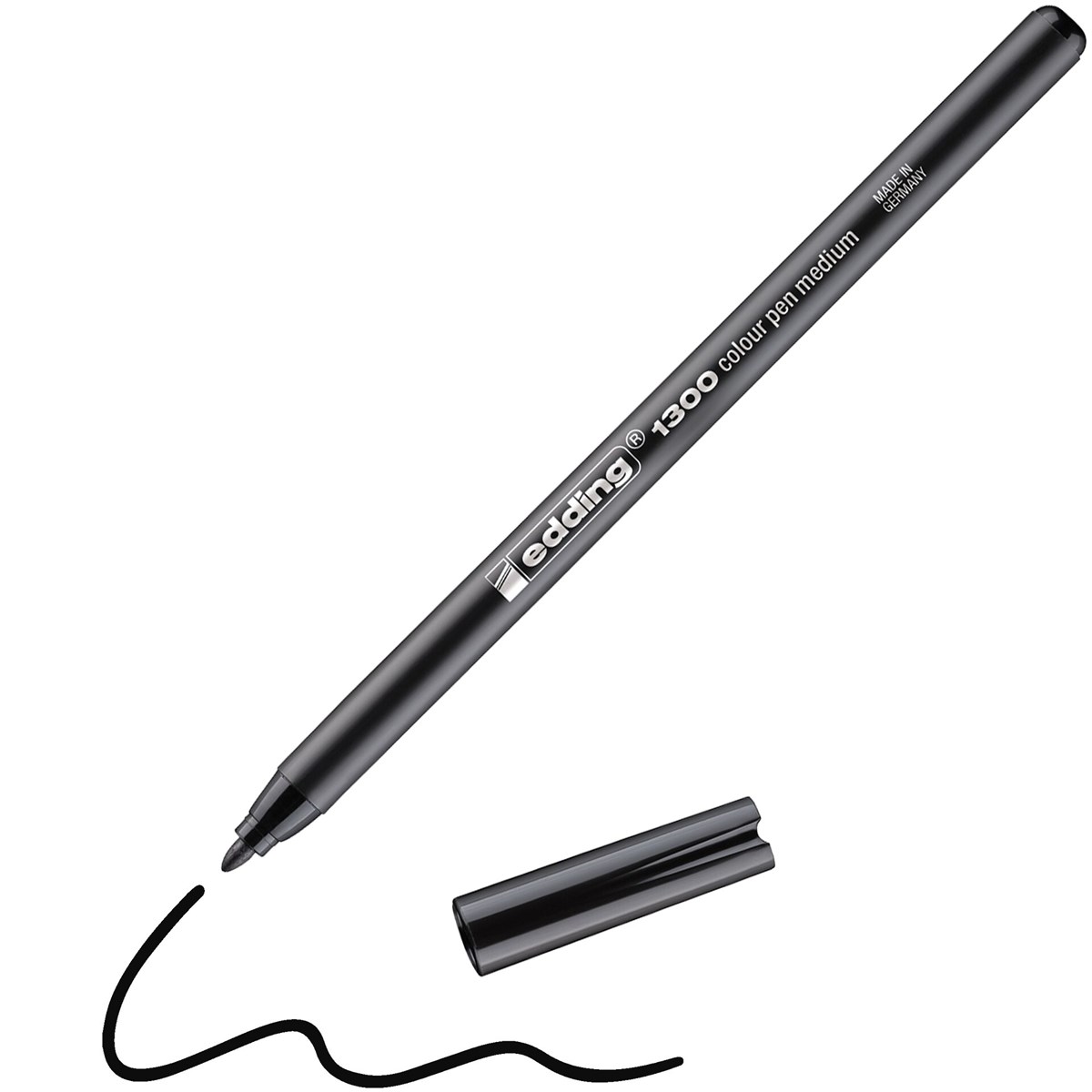 edding 1300 Fasermaler schwarz, Rundspitze 2 mm (Art.-Nr.: 4-1300001)