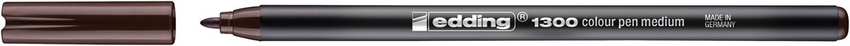 edding 1300 Fasermaler dunkelbraun, Rundspitze 2 mm (Art.-Nr.: 4-1300018)
