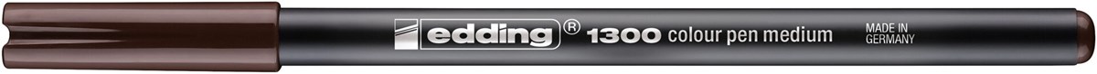 edding 1300 Fasermaler dunkelbraun, Rundspitze 2 mm (Art.-Nr.: 4-1300018)