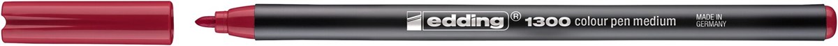 edding 1300 Fasermaler karminrot, Rundspitze 2 mm (Art.-Nr.: 4-1300019)