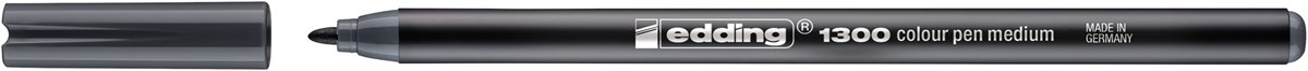 edding 1300 Fasermaler dunkelgrau, Rundspitze 2 mm (Art.-Nr.: 4-1300021)