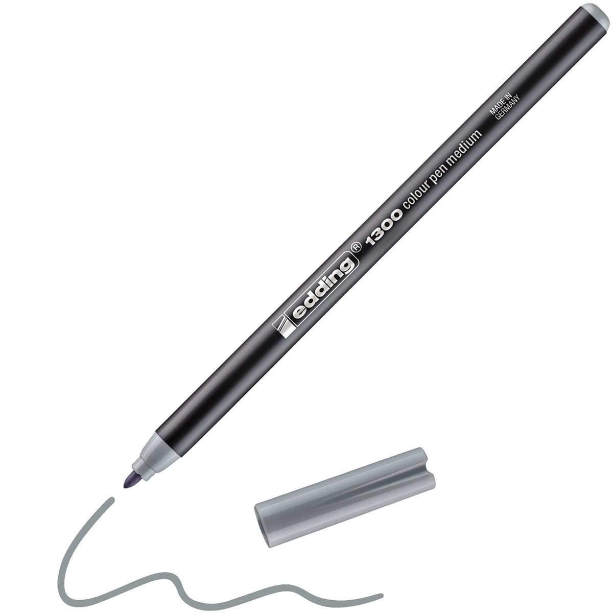 edding 1300 Fasermaler silbergrau, Rundspitze 2 mm (Art.-Nr.: 4-1300026)