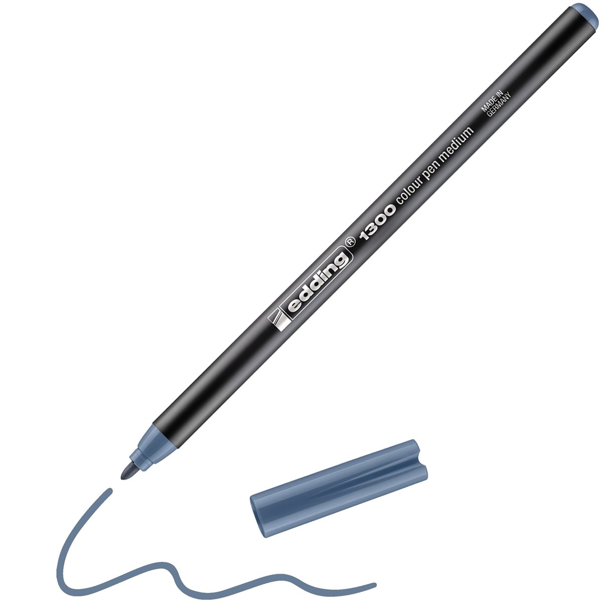 edding 1300 Fasermaler blaugrau, Rundspitze 2 mm (Art.-Nr.: 4-1300041)