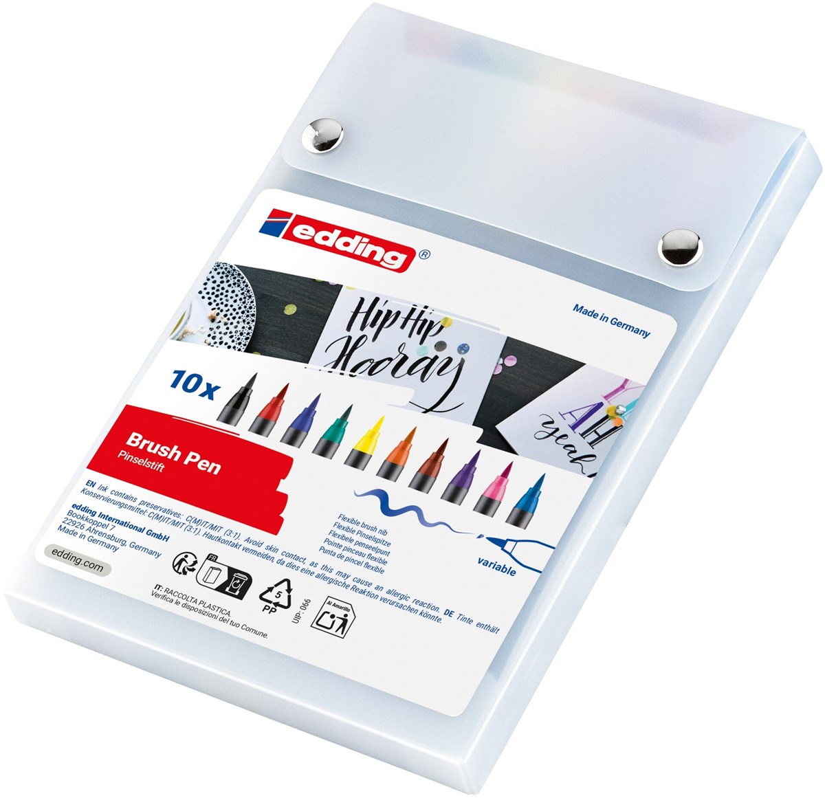 edding 1340 Pinselstift 10er Set sortiert, Pinselspitze 1-6 mm (Art.-Nr.: 4-1340-10)