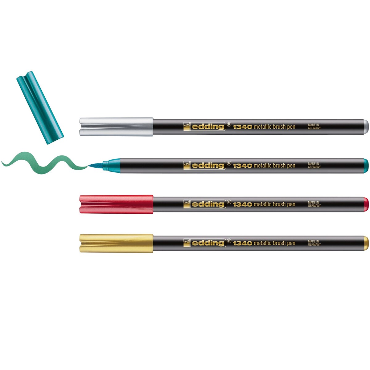 edding 1340 Pinselstift 4er Set sortiert, Pinselspitze 1-6 mm (Art.-Nr.: 4-1340-4)