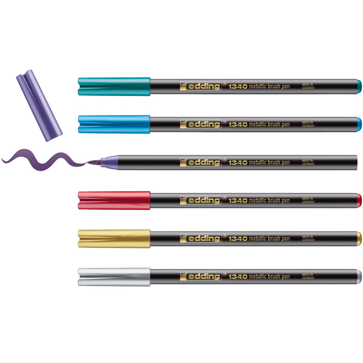 edding 1340 Pinselstift 6er Set sortiert, Pinselspitze 1-6 mm (Art.-Nr.: 4-1340-6)