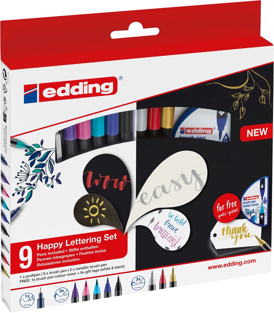 edding 1340 edding Happy Lettering Set (Art.-Nr.: 4-1340-9-S2)