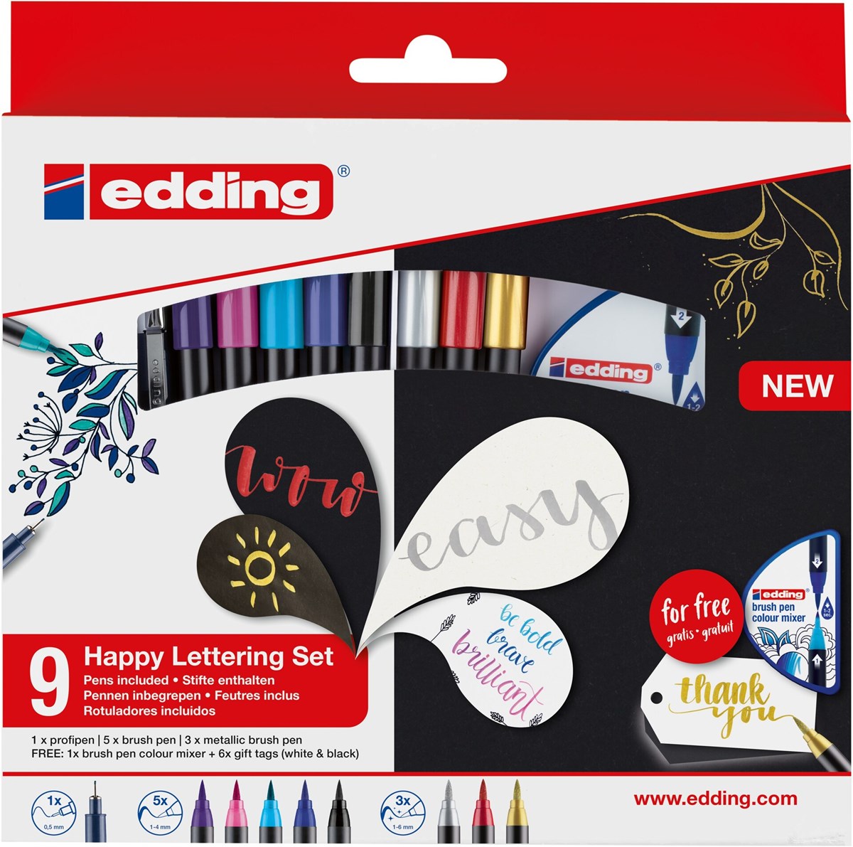 edding 1340 edding Happy Lettering Set (Art.-Nr.: 4-1340-9-S2)